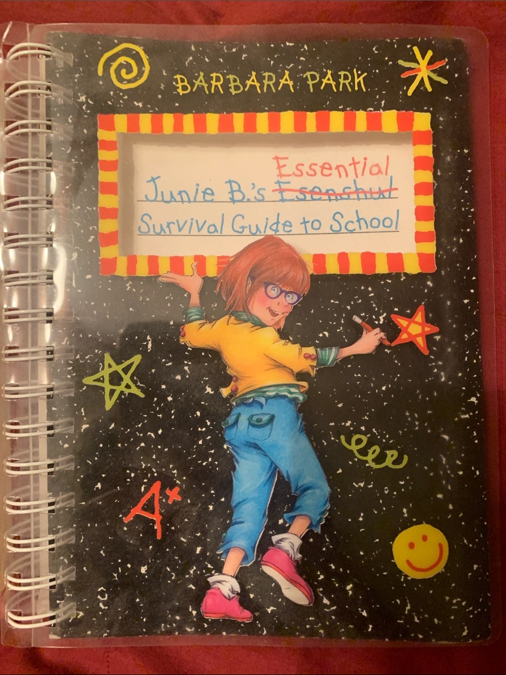 Junie B. Spiral Notebook - Black with Multicolor Artwork